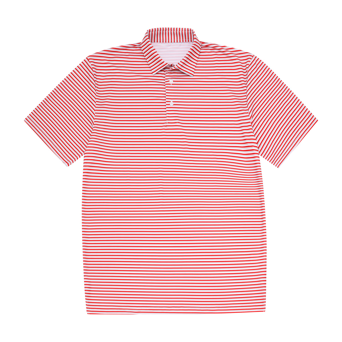 Will Performance Polo Shirt - Red and White Stripes main image 1