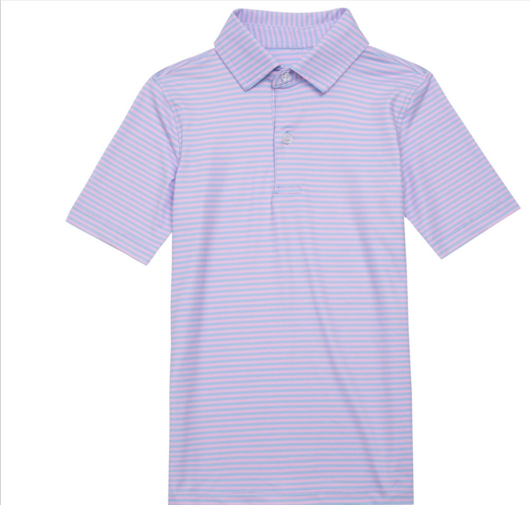 Boys Starboard Yellow and Blue Stripe Polo by Me & Henry