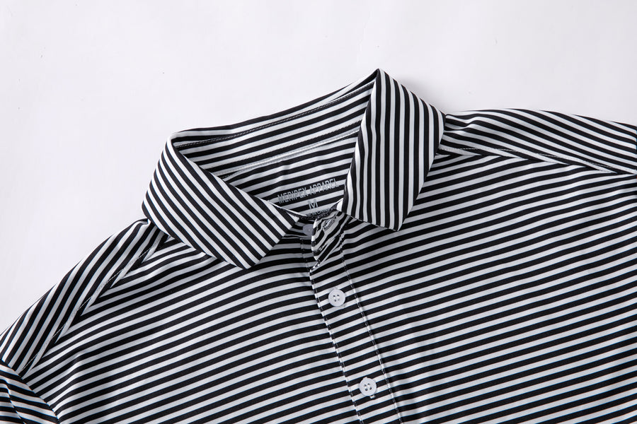 Black & White Stripe Polo