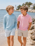 Kids Micro Pink & White Polo
