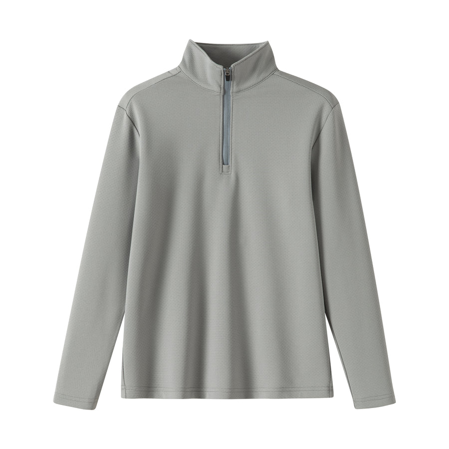 Kids Waffle (Grey) 1/4 Zip
