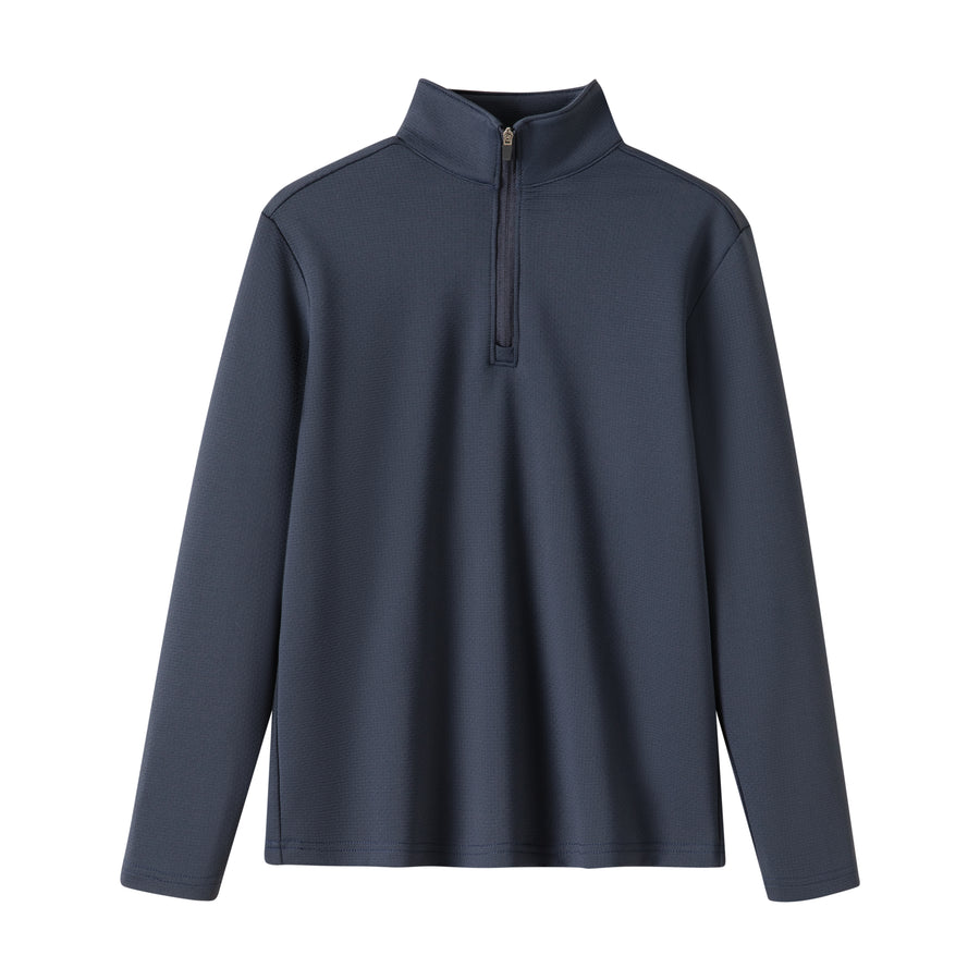 Kids Waffle (Navy) 1/4 Zip