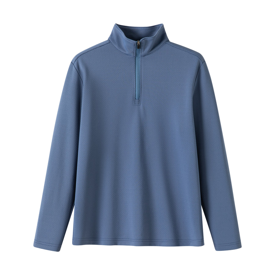 Kids Waffle (State Blue) 1/4 Zip