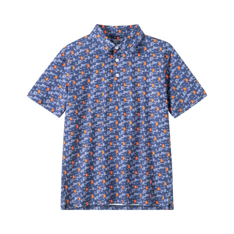 AL Alabama Tiger Camo Polo (Navy/Orange)