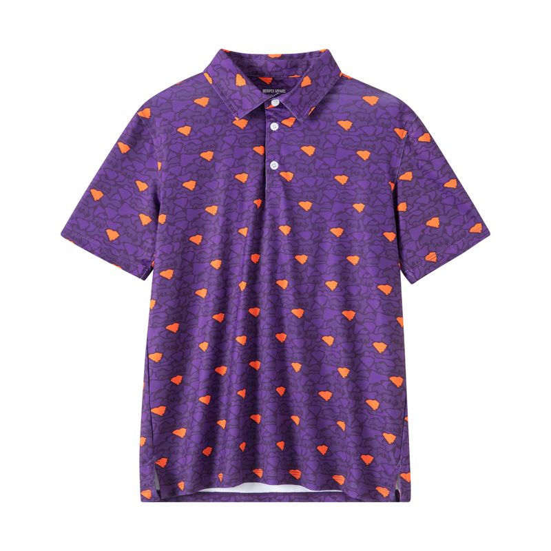 SC South Carolina Tiger Camo Polo (Purple/Orange)