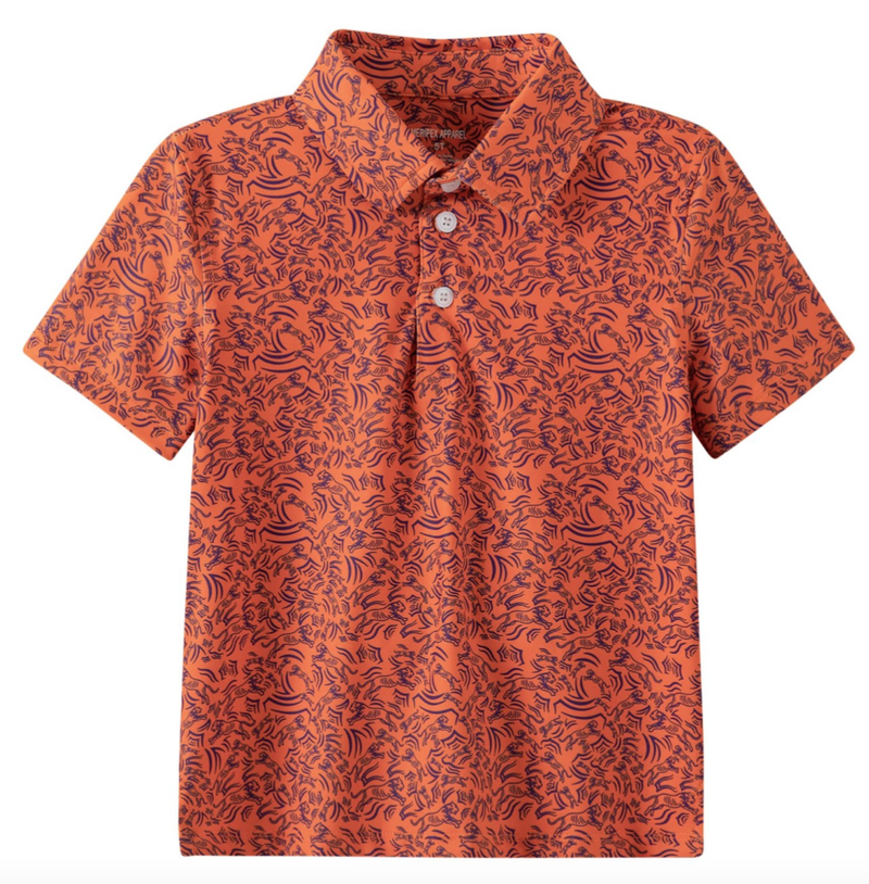 Tiger Topo Polo (Orange/Navy)