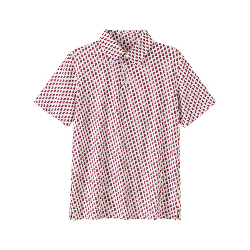 AL Alabama Outline (Crimson/Grey) Polo