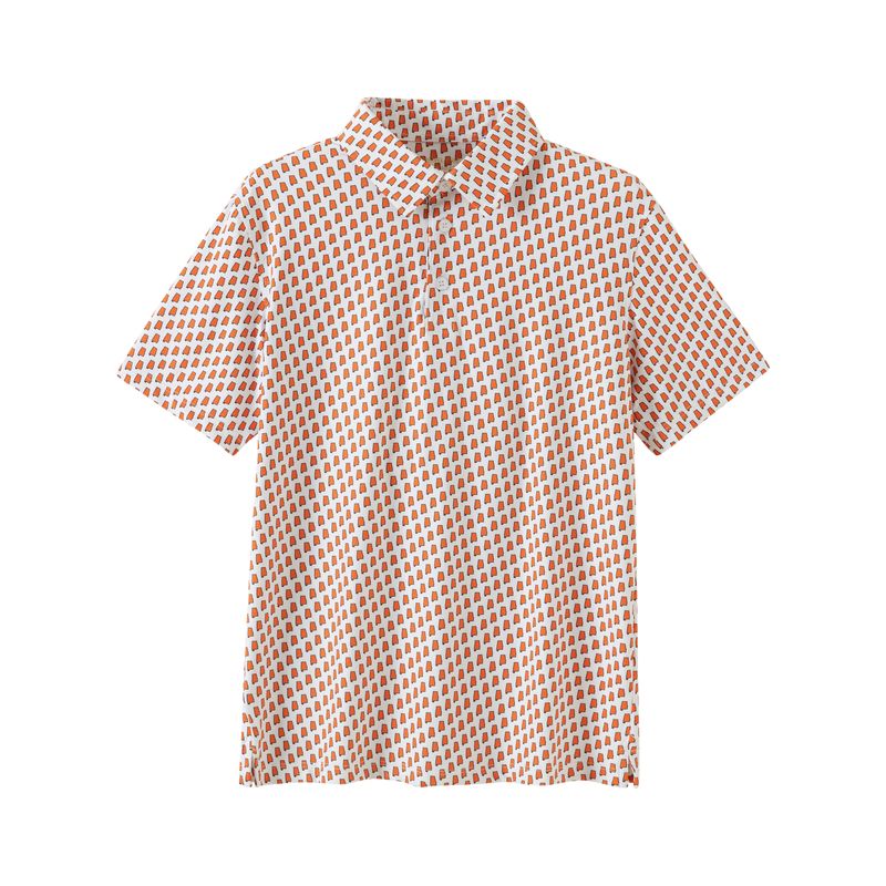 AL Alabama Outline (Orange/Navy) Polo
