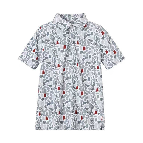 AL Camo Polo (Crimson/Gray)