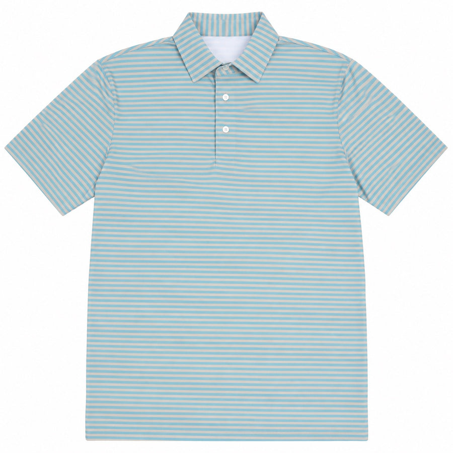 Capri & Grey Stripe Polo