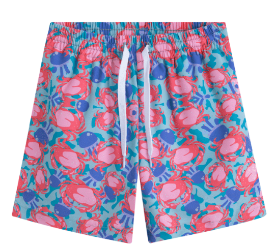 Kids Crab Shoots Swim Trunks