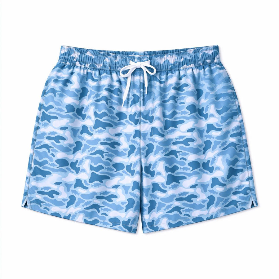 Kids Coastal Camo Swim Trunks