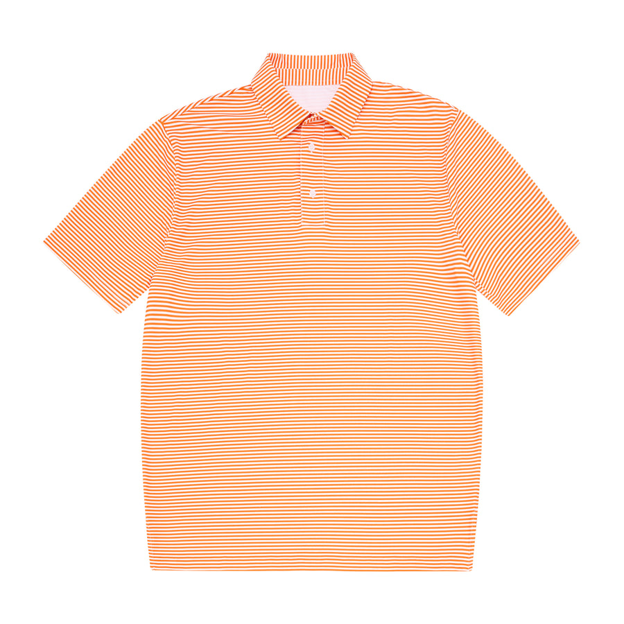 Youth Orange and White Stripe Polo