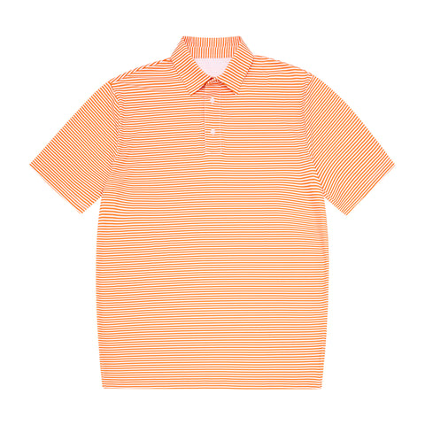 Youth Orange and White Stripe Polo