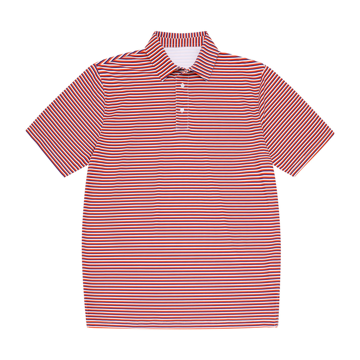 Will Performance Polo Shirt - Orange and White Stripes