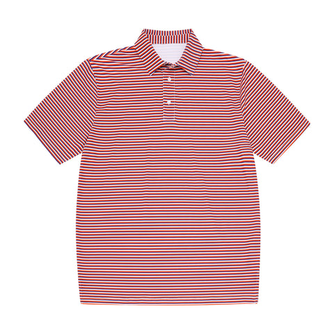 Orange Purple and White Stripe Polo