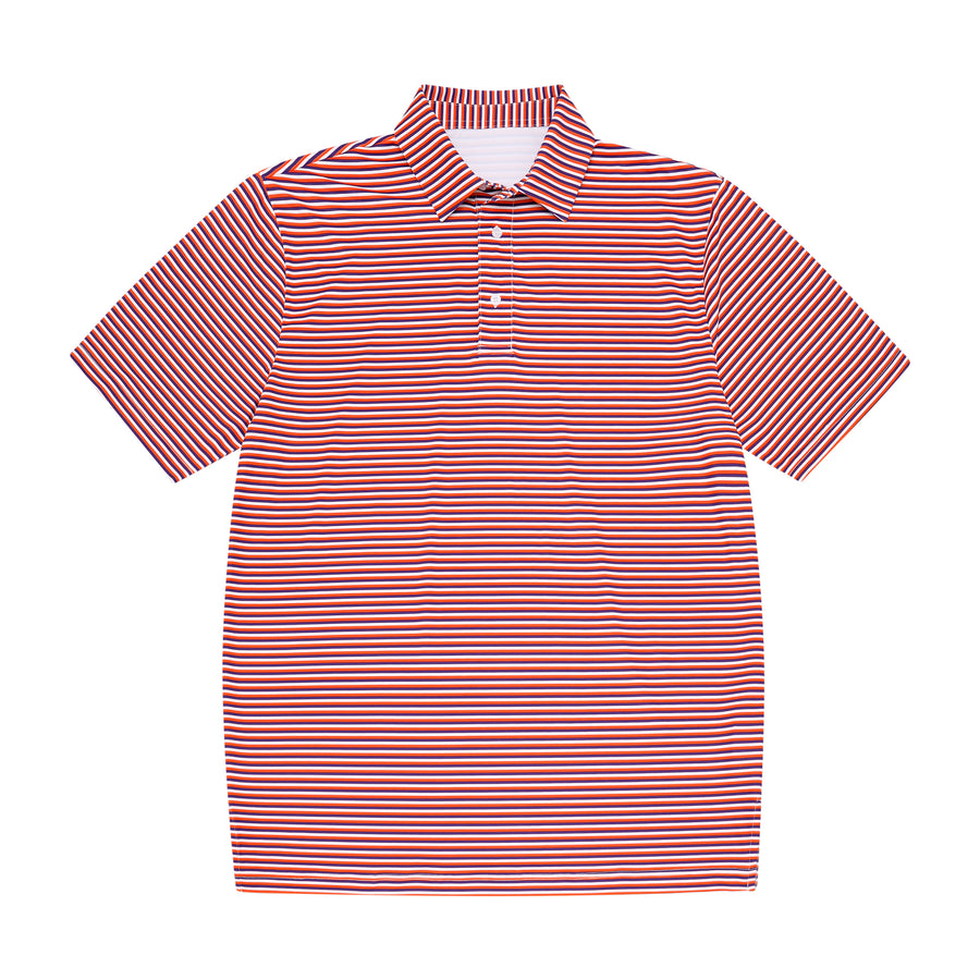 Youth Orange Purple and White Stripe Polo