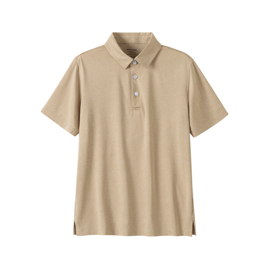 Khaki Heather Polo