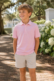 Kids Micro Pink & White Polo
