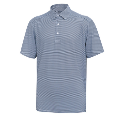 Micro Navy/White Stripe Polo