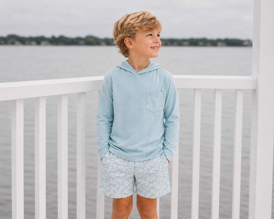 Kids Blue Pastel Bamboo Hoodie