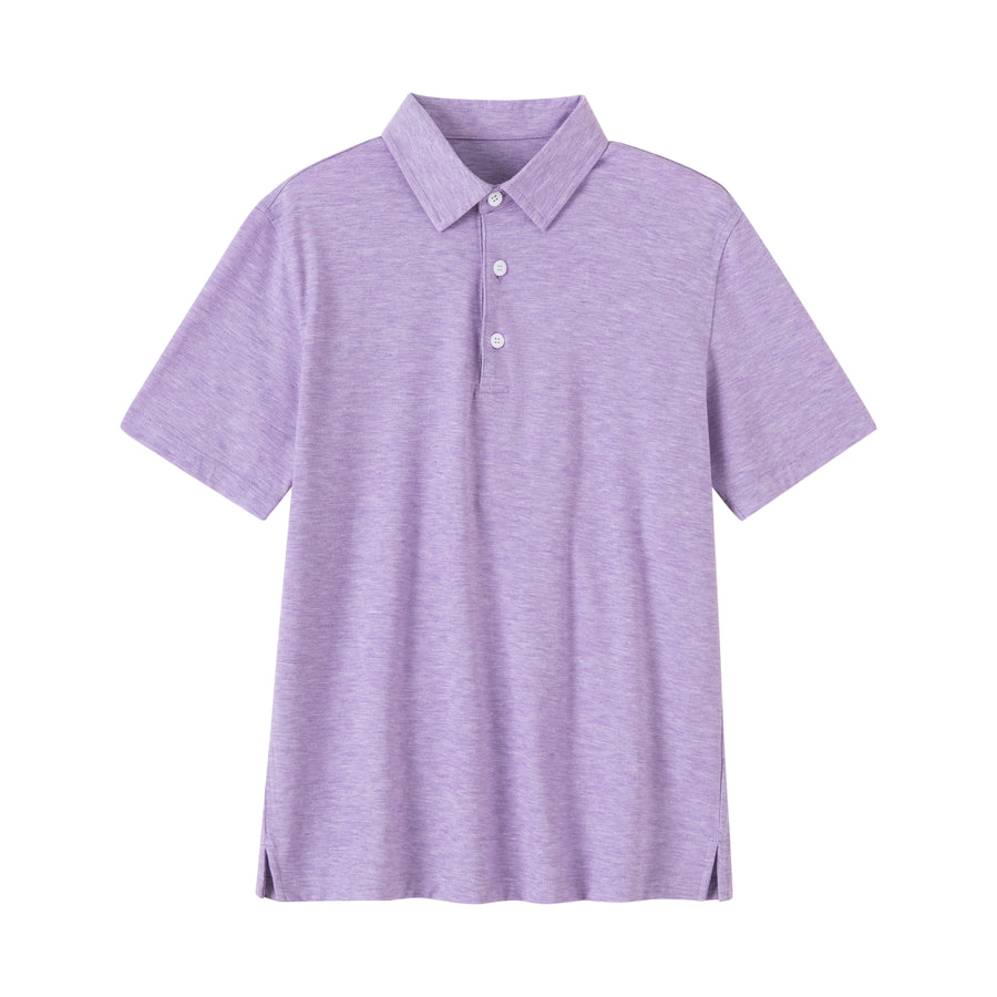Kids Purple Heather Polo