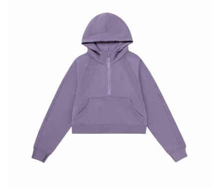 Purple Hooded 1/2 Zip