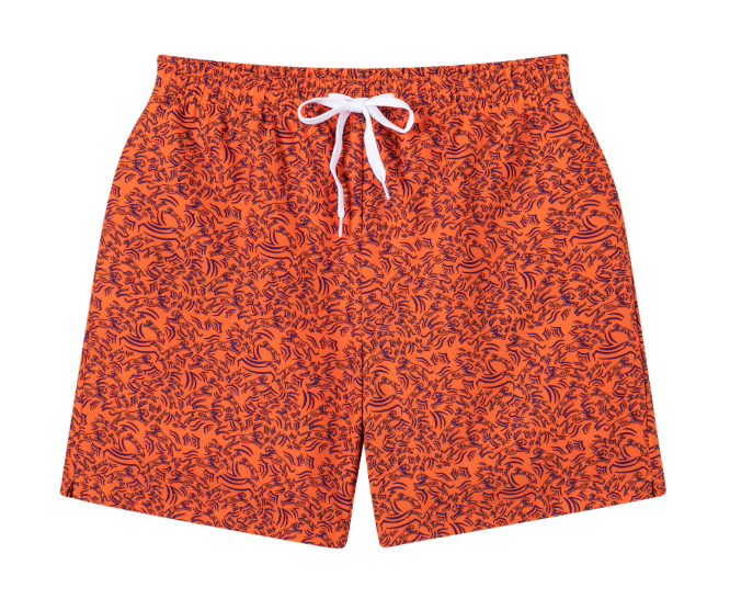 Tiger Topo (Orange/Navy) Swim Trunks