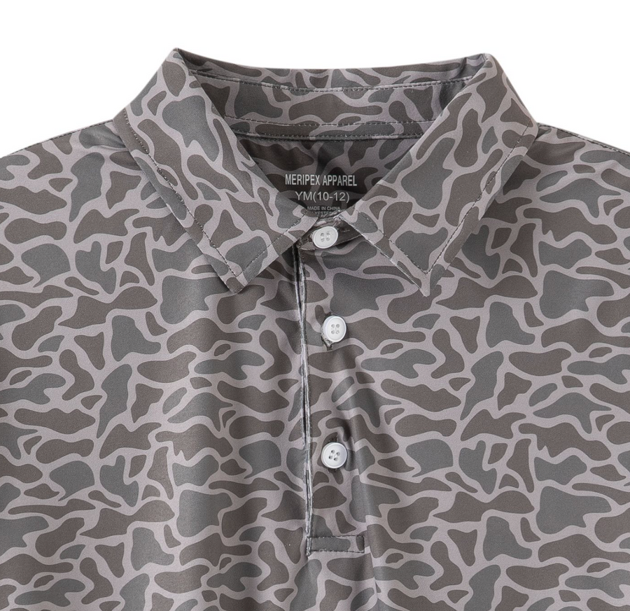 Kids Badlands Camo Polo