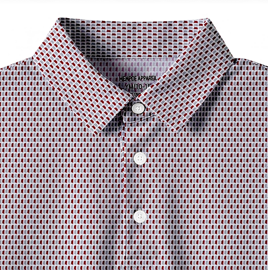Micro Mississippi (Maroon/Grey) - MS State Outline