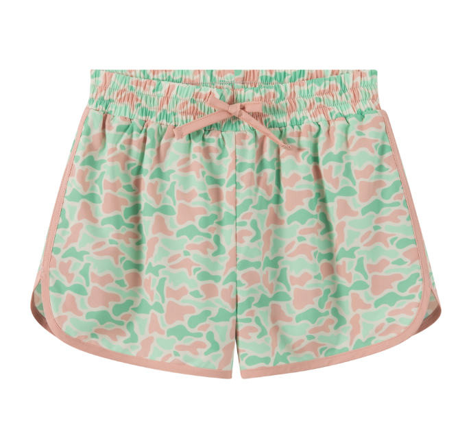 Pink Marsh Camo Girls shorts