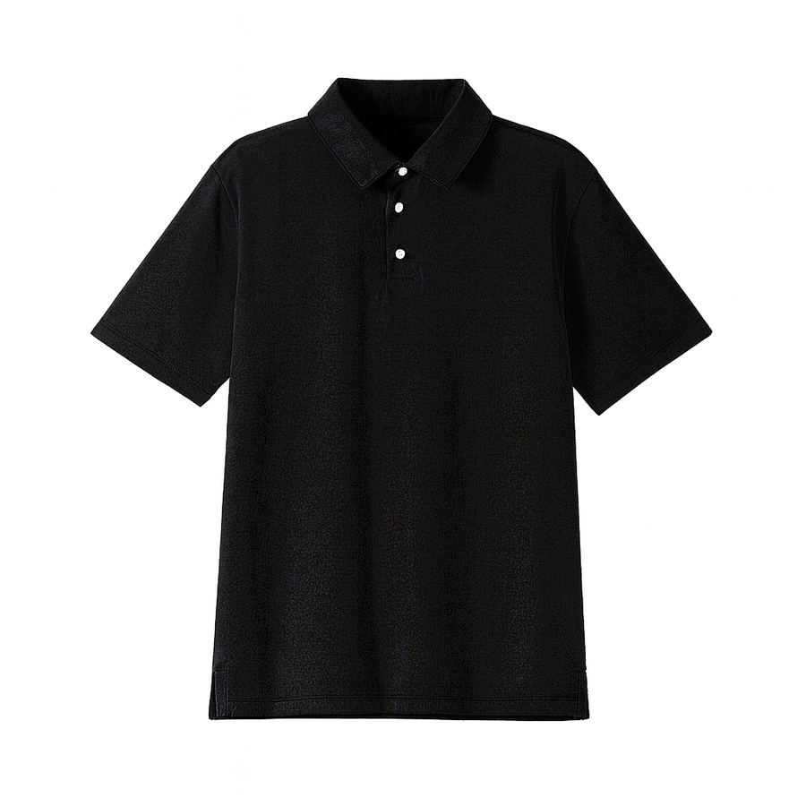 Black Solid Polo