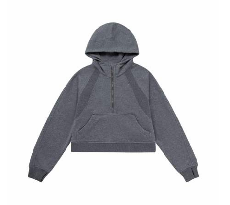 Charcoal Hooded 1/2 Zip