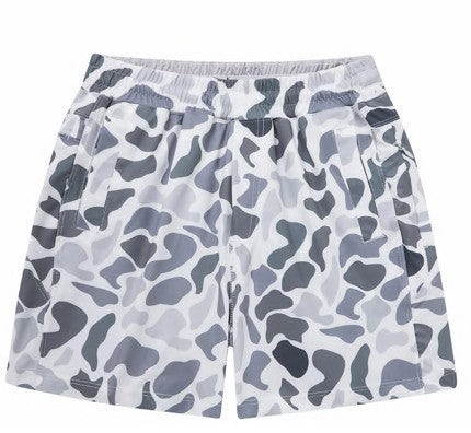 Kids Grey Duck Camo Freeballers - Sport Shorts