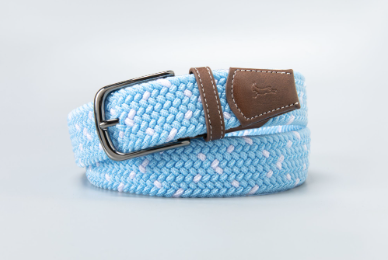 White, and Light Blue Stretch Belt