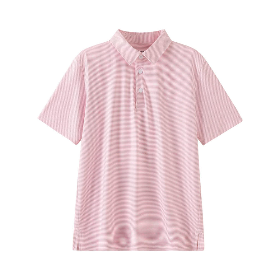 Micro Pink/White Stripe Polo