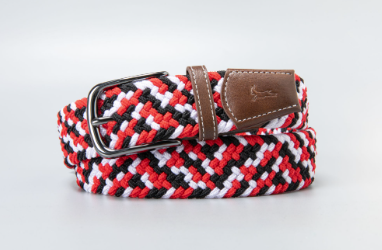 Red, Black, and White Stretch Belt