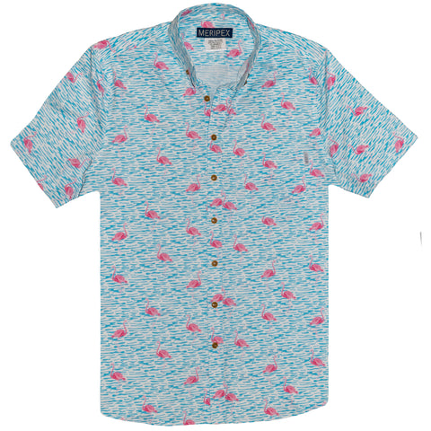 Fancy Flamingo Hawaiian Shirt - Meripex Apparel