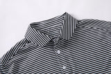 Black & White Stripe Polo